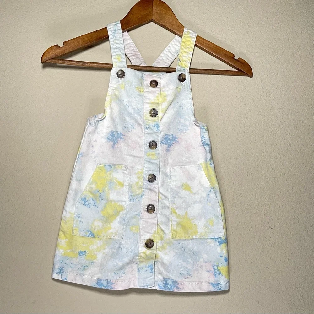 (2) Wonder NationToddler Girls' Jumper Dress Size 4T Tie Dye/Cheetah‎ dress